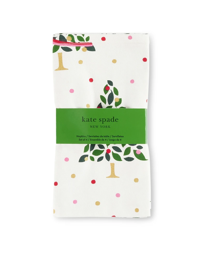 kate spade new york Holiday Confetti Cloth Napkins 4-Pack Set, 20" x 20"