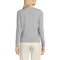 Lands' End Women's Fine Gauge Cotton Cardigan Sweater