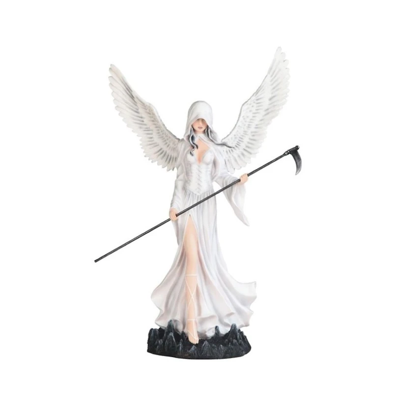 Fc Design 24"H Angel of Death in White Walking with Scythe Statue Fantasy Decoration Figurine Large Sculpture Home Decor Perfect Gift for House Warmin