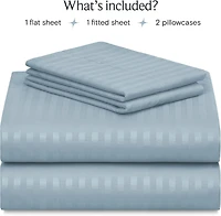 3PC Striped Silky Soft Cooling Deep Pocket Performance Sheet Set - Striped