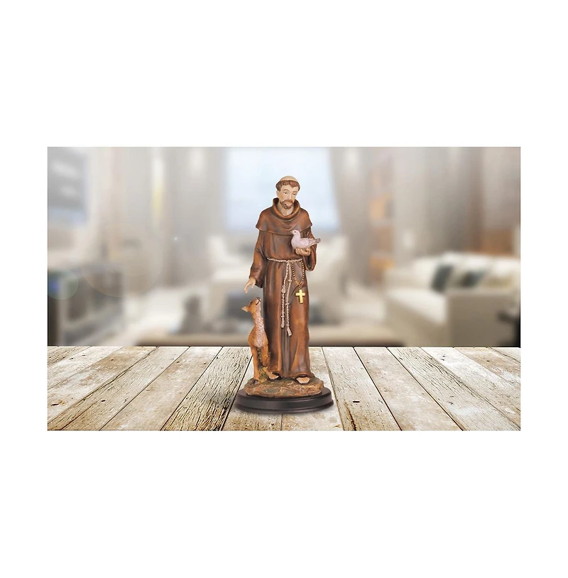 Fc Design 12"H Saint Francis Statue St. Francis of Assisi Holy Figurine Religious Decoration Home Decor Perfect Gift for House Warming, Holidays and B
