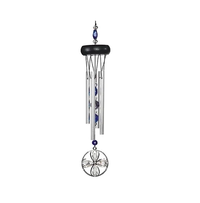 15" Long Wooden Top Gem Wind Chime