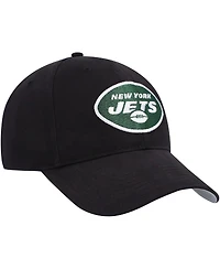Big Boys and Girls '47 Brand Black New York Jets Secondary Mvp Adjustable Hat