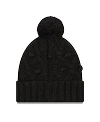 Women's New Era Black New Orleans Saints Toasty Cuffed Knit Hat with Pom