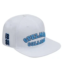 Men's Pro Standard White Spelman College Jaguars Primary Logo Evergreen Wool Snapback Hat
