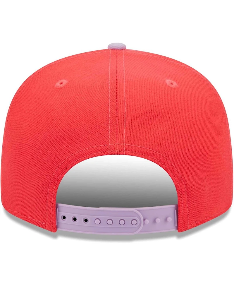 Men's New Era Red, Purple Los Angeles Dodgers Spring Basic Two-Tone 9FIFTY Snapback Hat