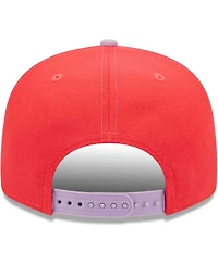 Men's New Era Red, Purple Los Angeles Dodgers Spring Basic Two-Tone 9FIFTY Snapback Hat