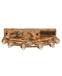 Kurt Adler 10.25" Wooden Led Light-Up Musical and Motion Christmas Village