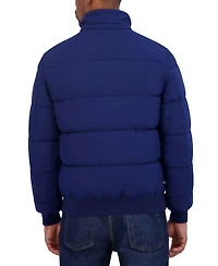 Nautica Men's Zip-Front Bomber Jacket with Faux Fur Hood