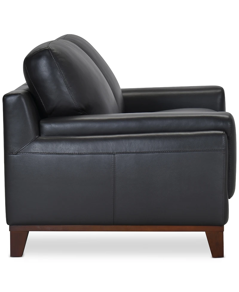 Jeddo 70" Leather Loveseat, Created for Macy's