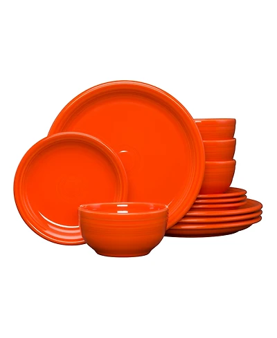 Fiesta Bistro Coupe 12-Piece Dinnerware Set, Service for 4