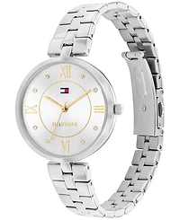 Tommy Hilfiger Women's Quartz Silver-Tone Stainless Steel Watch 34mm