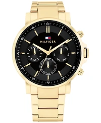Tommy Hilfiger Men's Multifunction Gold-Tone Stainless Steel Watch 43mm