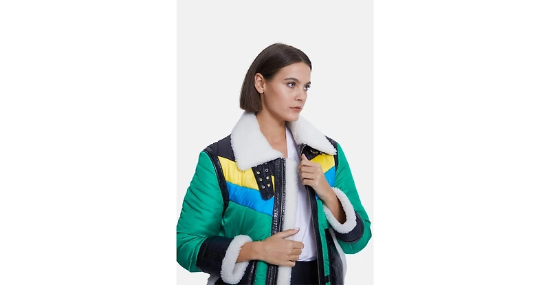 Furniq Uk Women's Shearling Ski Coat