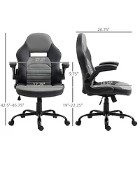 Vinsetto Ergonomic Gaming Chair, Racing Style Computer Chair, Executive Home Office Desk Chair with Metal, Tilt, Adjustable Height, and 360 Swivel Whe