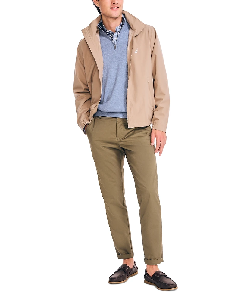 Nautica Men's Classic Rainbreaker Hooded Zip-Front Lightweight Jacket