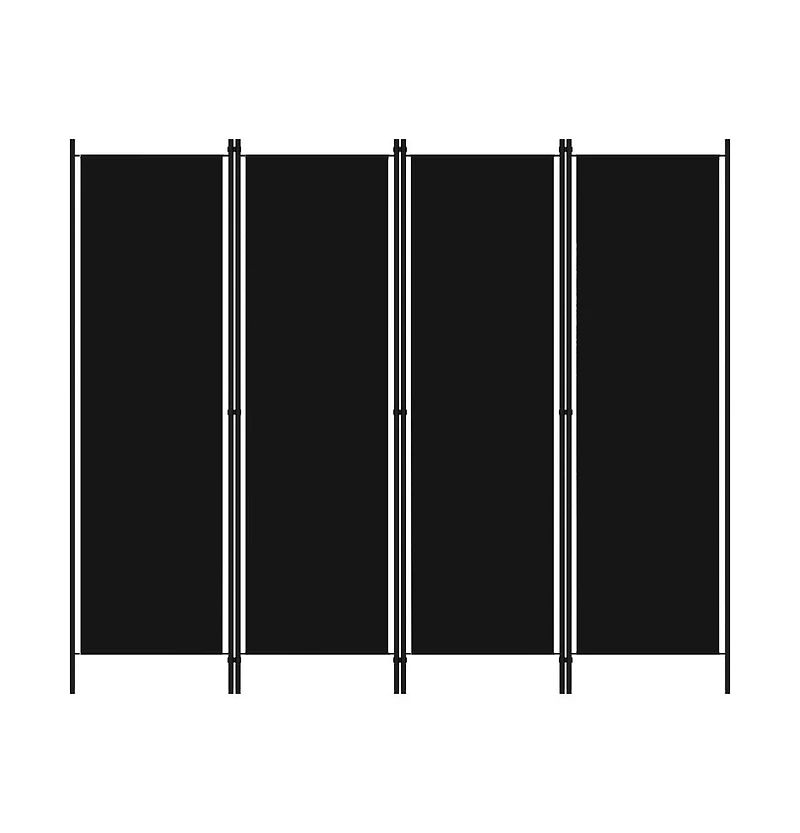 vidaXL 4-Panel Room Divider Black 78.7"x70.9"