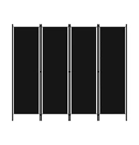 vidaXL 4-Panel Room Divider Black 78.7"x70.9"