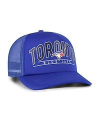 Men's '47 Brand Royal Toronto Blue Jays Backhaul Foam Trucker Snapback Hat