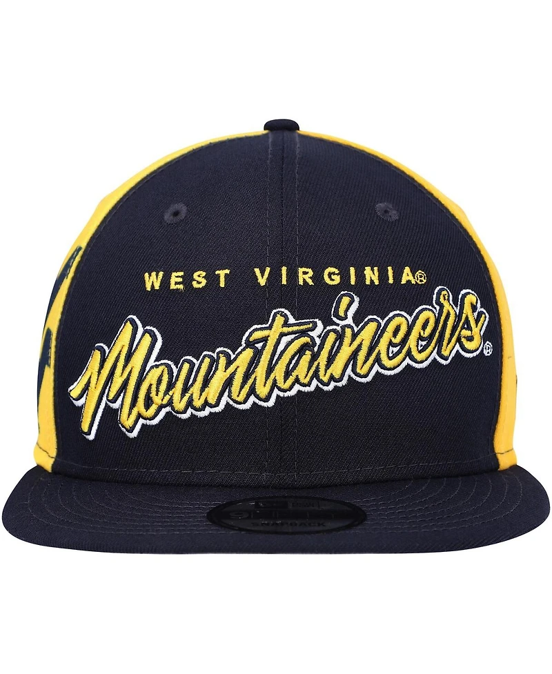 Men's New Era Navy West Virginia Mountaineers Outright 9FIFTY Snapback Hat