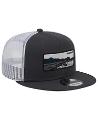 Men's New Era Black, White Austin Fc Outdoor Trucker 9FIFTY Snapback Hat