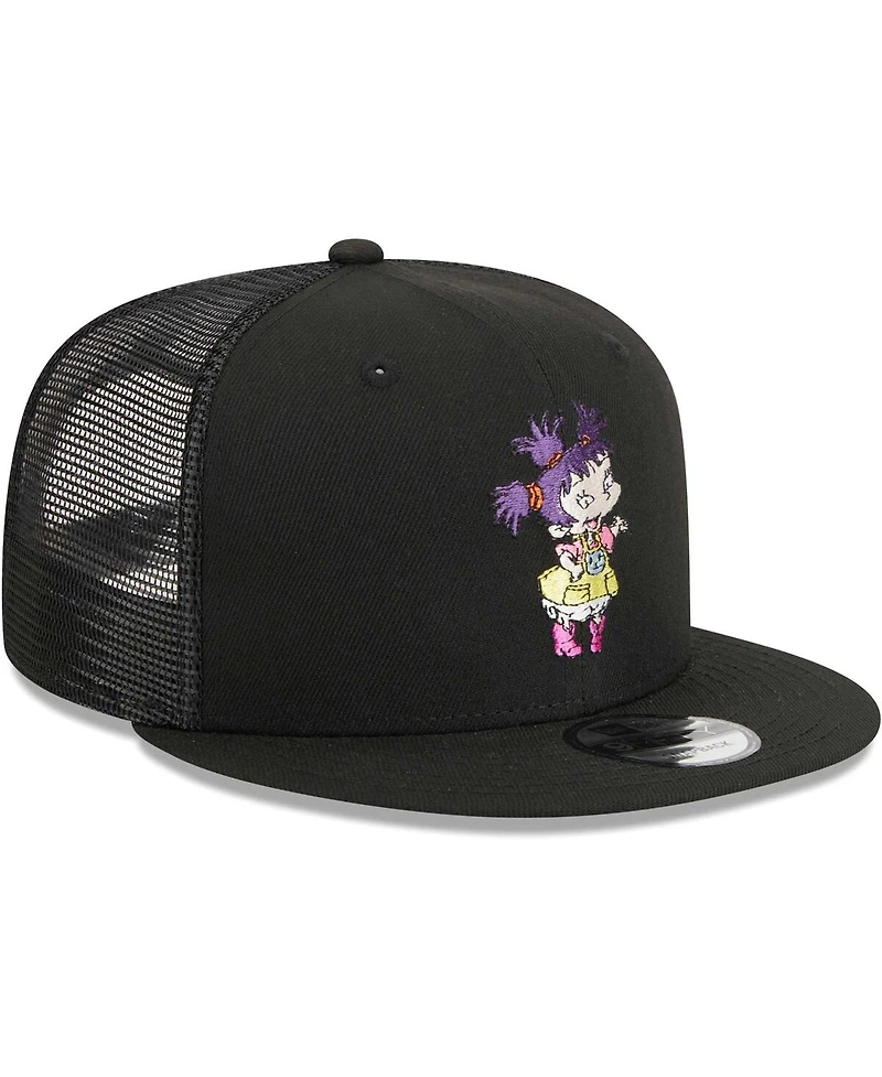 Men's New Era Black Rugrats Kimi Trucker 9FIFTY Snapback Hat