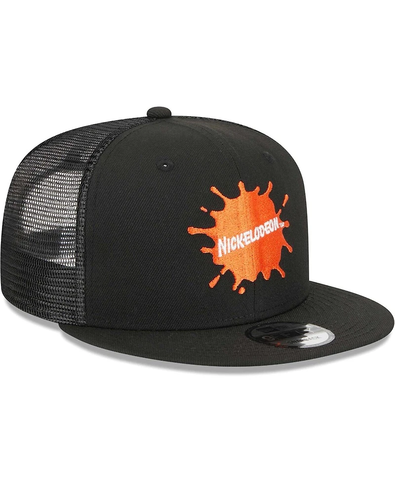 Men's New Era Black Nickelodeon Splat Trucker 9FIFTY Snapback Hat
