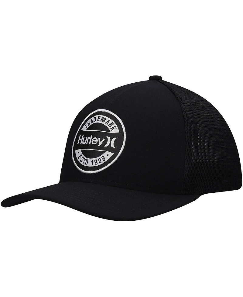 Men's Hurley Black Charter Trucker Snapback Hat