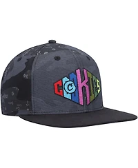 Men's Cookies Black, Camo Across the Board Snapback Hat