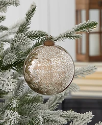 Seasonal Mercury Glass Ornament 100 Millimeter, Set of 3