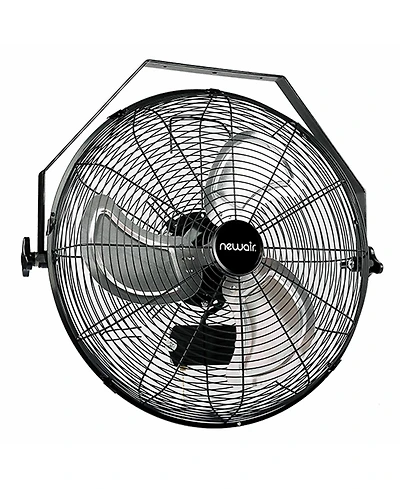 Newair 18" High Velocity Wall Mount Fan, Heavy Duty Outdoor Fan, Adjustable Tilt and 3 Speeds up to 4012 Cfm, Pull Chain Switch | Wall Fan or Garage F