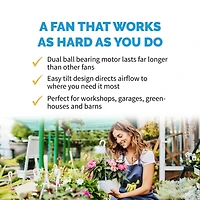 Newair 18" High Velocity Outdoor Fan, Heavy Duty Waterproof 2-in-1 Floor Stand or Wall Mount Fan, Adjustable Tilt and 3 Speeds up to 4012 Cfm | Wall F