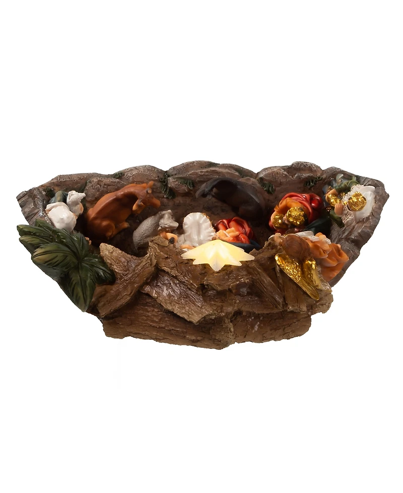 Kurt Adler 10.4" Battery Operated Light-Up Nativity Table Piece