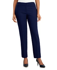 Kasper Women's Stretch Crepe Slim Leg Pant, Regular & Petite