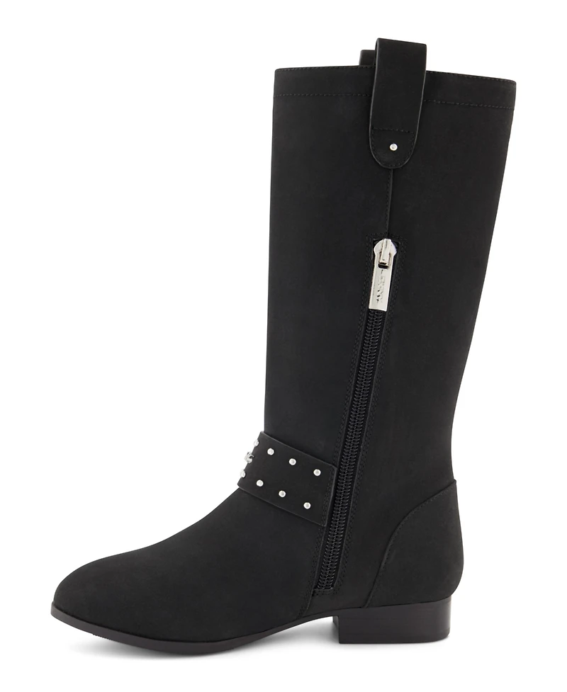 Dkny Little Girls Ellie Studded Strap Tall Riding Boots
