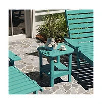 Nassau 2-Tier Adirondack Side Table, All-Weather Hdpe Indoor/Outdoor Accent Table