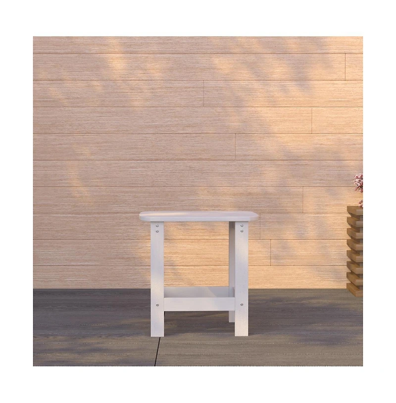 Riviera Poly Resin Indoor/Outdoor All-Weather Adirondack Side Table