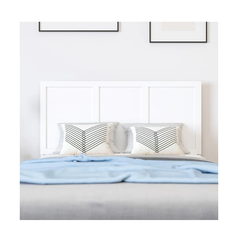 Merrick Lane Grady Full Raised Panel Wooden Adjustable Headboard Only