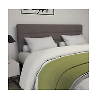 Merrick Lane Coppola King Headboard With Tufted Upholstery And Powder Coated Metal Frame