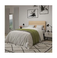 Merrick Lane Coppola Full Headboard With Tufted Upholstery And Powder Coated Metal Frame