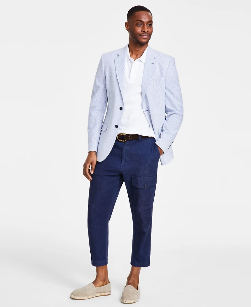 Nautica Men's Modern-Fit Seersucker Sport Coats