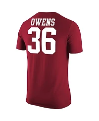 Men's Jordan Crimson Oklahoma Sooners Steve Owens Jersey T-shirt