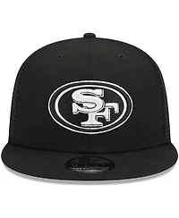 Men's New Era Black San Francisco 49ers Main Trucker 9FIFTY Snapback Hat