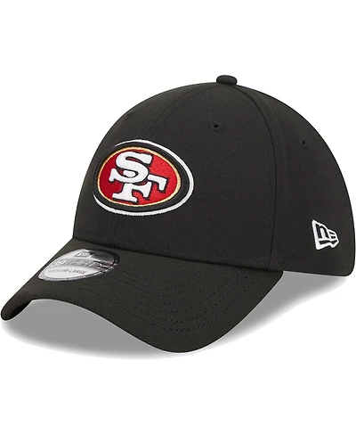 Men's New Era Black San Francisco 49ers Main 39THIRTY Flex Hat