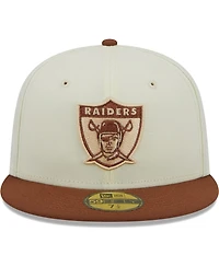Men's New Era Cream, Burnt Orange Las Vegas Raiders City Icon 59FIFTY Fitted Hat