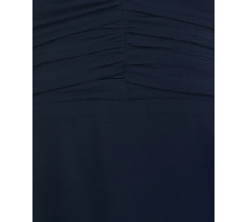 B Darlin Juniors' Flutter-Sleeve V-Neck Layered Dress