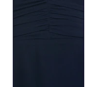 B Darlin Juniors' Flutter-Sleeve V-Neck Layered Dress