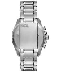 Diesel Men's Baby Chief Chronograph Silver-Tone Stainless Steel Watch 43mm