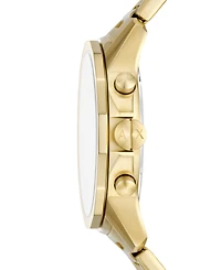 A|X Armani Exchange Men's Banks Chronograph Gold-Tone Stainless Steel Watch 44mm
