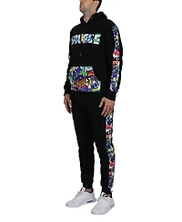 Galaxy By Harvic Men's Fleece-Lined Pullover Hoodie and Jogger Sweatpants, 2 Piece Set